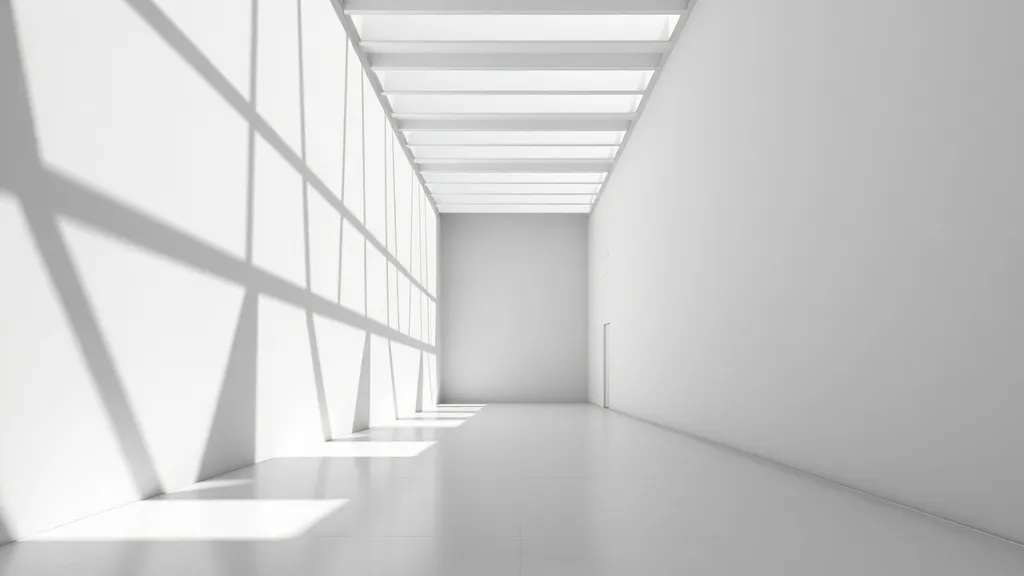 Minimalist architectural abstract structure with clean lines
